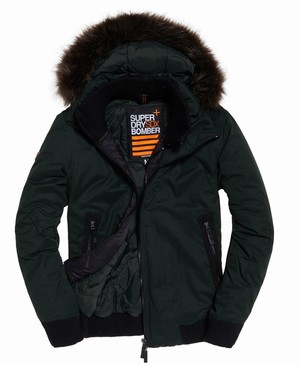 Superdry Microfibre SD-Windbomber Férfi Kabát Sötét Zöld | KDCWM3108